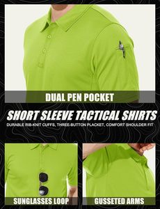 Tactique à manches courtes pour homme à séchage rapide pour polo Performance Pique Jersey Golf Shirt - Product Image 4