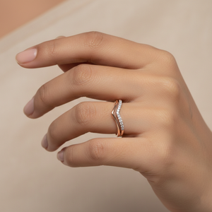 Anillo de Oro Rosa con Diamante Natural Certificado por IGI de 0.08ct, Corte Brillante Redondo, Claridad VS-SI, Joyería Fina, Elegante Anillo de Aniversario de Bodas - Product Image 1