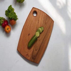 Planche à découper en bois d'acacia naturel fait à la main 36x25x1.5cm plateau de bloc à découper en bois pour légumes directement de l'Inde - Product Image 2