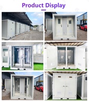 Toilettes mobiles écologiques portables, modules de salle de bain préfabriqués, toilettes publiques complètes pour le camping en extérieur et la construction