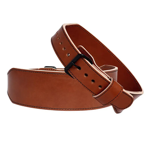 เข็มขัดยกน้ำหนักหนังยกน้ำหนักสำหรับเล่นฟิตเนสขนาด5ซม. เข็มขัดยกน้ำหนักออกแบบโลโก้ได้ตามต้องการ - Product Image 1