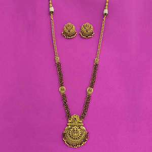 Haute Qualité Designer De Luxe Antique Temple Collier Mat Plaqué Or Colliers De Mode - Product Image 2