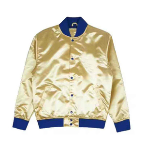 <b>Men's</b> Winter Satin <b>Jackets</b> Waterproof Breathable Stand Collar High Street Style New Design Zipper Customizable Front Logo OEM - Product Image 1