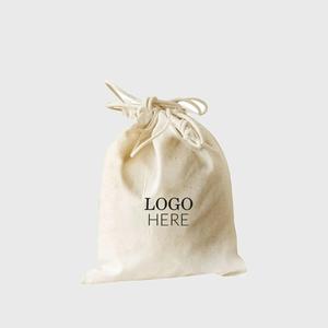 Bolsa Pequeña de Algodón Natural de 5oz con Cordón, Personalizable con Logotipo, Reutilizable para Empacar Pulseras, Relojes, Protector contra el Polvo para Promociones - Product Image 3