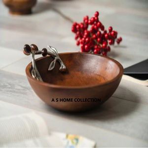 Bol de service en bois rond de style moderne pour la fête Nouveau style à prix compétitif pour les décorations de table - Product Image 2