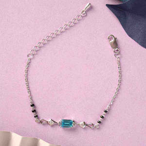 Compre Pulseras Mangalsutra de Plata Pura con Cuentas Finas, Regalo para Esposas - Product Image 2