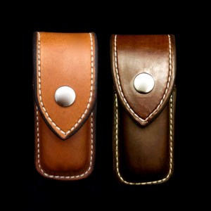 Funda de cuero de grano rico para cuchillos de hoja plegables, 5 pulgadas, superventas, precio de fábrica - Product Image 1