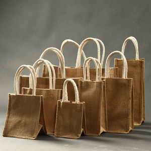 <b>Jute</b> Tote <b>Bag</b> Medium 30-50cm Rope Handle Office Supplies <b>Shopping</b> <b>Bag</b> - Product Image 1