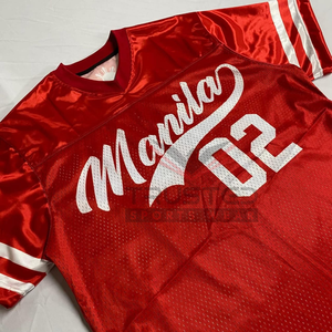 Maillot de football américain rétro surdimensionné vintage personnalisé pour homme, streetwear, sport, manches courtes, respirant, séchage rapide - Product Image 5