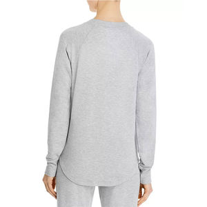 women's sweatshirt Custom Logo Women's Fleece <b>Crewneck</b> Cotton Sweatshirt Heavy Weight Loose Soft Pullover With Long Sleeves - Product Image 2