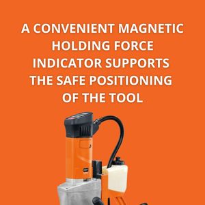 สว่านแม่เหล็ก 1300 วัตต์ พร้อมถังน้ำหล่อเย็นในตัว หัวตัด HSS ขนาด 1-3/4 นิ้ว สว่านกระแทกไฮดรอลิก มอเตอร์คู่ สำหรับเจาะโลหะ - Product Image 4