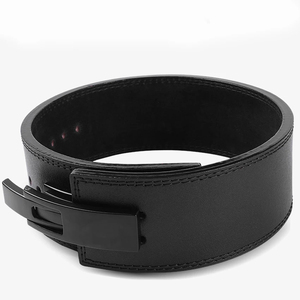เข็มขัดยกน้ำหนักหนังแบบหนาพิเศษ ปรับได้ พร้อมหัวเข็มขัดโลหะแข็งแรง - Product Image 2