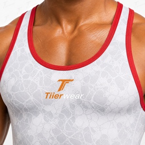 Combinaison de lutte premium en mélange de Lycra, extensible, respirante, séchage rapide, uniforme athlétique léger, vêtements de sport personnalisés - Product Image 6