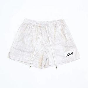 Short en maille de basket-ball d'été unisexe de haute qualité respirant grande taille hommes vente en gros Logo personnalisé High Street - Product Image 5