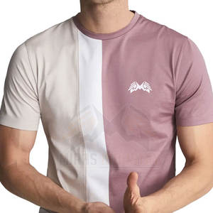 Meilleure vente T-shirts décontractés pour hommes de haute qualité léger respirant séchage rapide couleur unie à manches courtes col rond coton/bambou - Product Image 2