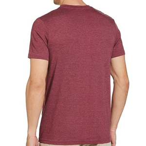 T-shirts pour hommes en coton 100% coupe ajustée, impression de logo personnalisée, col rond, t-shirts unis décontractés, doux, fournisseur de t-shirts en gros - Product Image 6