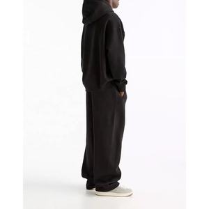 2025 alta calidad Unisex personalizado nuevos chándales de gran tamaño pantalones de chándal para hombres y conjunto de Sudadera con capucha 180 GSM algodón poliéster chándal conjunto - Product Image 3