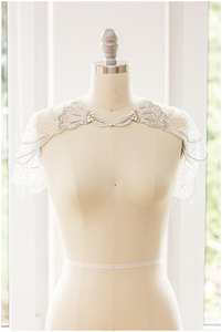 Capa con hebras de cuentas Lentejuelas Hermosa silueta recta Sujeta el cuello Envoltura festiva para ocasiones de Club Burlesque elegante - Product Image 6