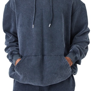 Cozy Luxury Custom Acid washed hoodie Drop Shoulder Hoodies pour homme 100% coton surdimensionné haute qualité Heavyweight Hoodie 2025 - Product Image 3