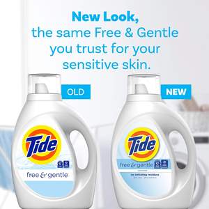Detergente Líquido para Ropa Tide Free & Gentle, 113 Lavados, 149 fl oz, Detergente para Ropa Tide, Detergente para Ropa Limpia - Product Image 4