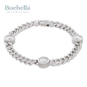 Hot Sale 5mm 18K Gold and 925 Silver Plated opal <b>Cuban</b> Chain for <b>Men</b> <b>Bracelets</b> and Bangles - Product Image 3