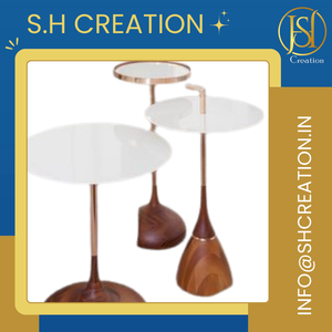 Vente directe en usine Table basse moderne en métal de forme ronde pour les exportateurs indiens - Product Image 3