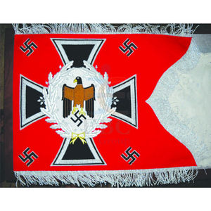 Drapeaux brodés héraudiques, bannière avec armoiries familiales, drapeau personnalisé avec armoiries, drapeau brodé de luxe avec broderie en fils dorés, patchs de drapeau - Product Image 1