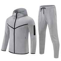 Vente en gros OEM Survêtement de gymnastique pour hommes Ensemble de survêtements en coton noir Combinaisons de jogging pour hommes Survêtements de fabrication pakistanaise