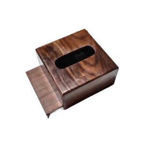Porte-serviettes en papier de soie porte-boîte à mouchoirs Logo personnalisé boîte à mouchoirs dessus en bois de haute qualité - Product Image 6