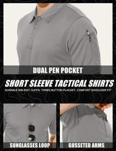 Polos de vêtements de travail d'entreprise Chemises polo pour hommes en coton et polyester mélangés avec logo personnalisé Chemises polo uniformes Usine Fabricant OEM - Product Image 3