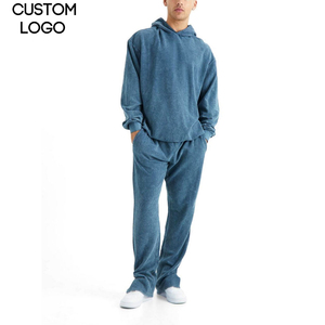 Survêtement à capuche délavé à l'acide, uni, léger, respirant, 100 % coton, haute qualité, personnalisable pour homme – Vente en gros - Product Image 1