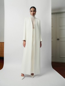 กระโปรงยาวมีซิปด้านหลังและแยกผ้าใยสังเคราะห์สแปนเด็กซ์ obie Maxi กระโปรงสำหรับผู้หญิงสีขาวขายส่งราคาโรงงาน - Product Image 3