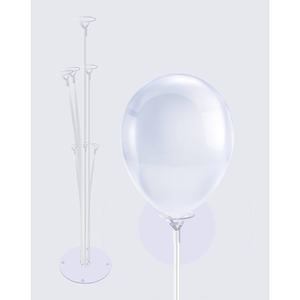 Soporte para Globos de Fiesta con 7 Soportes y Base Transparente para Decoraciones de Fiesta, Bolsa de 12 Piezas - Product Image 1