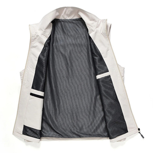 Chaleco Softshell Duradero para Hombre, Chaqueta sin Mangas para Exteriores, Impermeable, Resistente al Viento, Forrado de Forro Polar, para Senderismo y Pesca - Product Image 5
