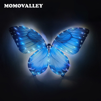 Momovalley Kupu-kupu Terbang Buatan Tangan dengan Lampu LED untuk Dekorasi Pernikahan, Pertunjukan Panggung, Acara, dan Upacara