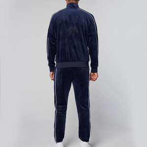 Proveedor Ropa deportiva Chándales de terciopelo Hombres Cremallera Chándal Gimnasio Atlético Velour Chándal - Product Image 3