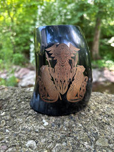 แก้วน้ำทรงเขาสัตว์สไตล์ไวกิ้ง OLDEMPEROR พร้อมแก้วช็อตและที่เปิดขวด แก้วทำมือสุดพิเศษสำหรับเครื่องดื่มร้อนและเย็น พร้อมถุงของขวัญ - Product Image 5