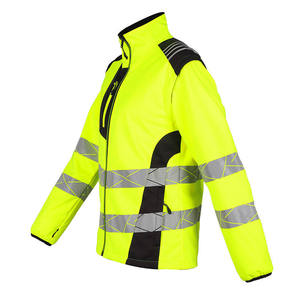 Veste de travail d'hiver de haute qualité en polyester, bomber réfléchissant de sécurité, vêtements de travail, capuche dissimulée, rembourrée, imperméable - Product Image 2