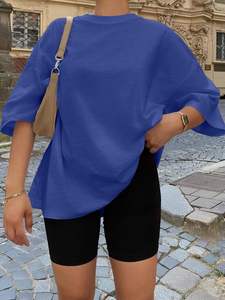 T-shirts en coton OEM pour femmes T-shirts à logo personnalisé T-shirts à la mode à manches courtes pour Streetwear - Product Image 5