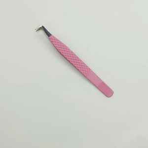 Pinzas Aplicadoras de Extensiones de Pestañas de Acero Inoxidable Personalizadas, Profesionales, Color Rosa Dorado, Rectas y Puntiagudas, para Volumen - Product Image 5