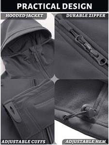 Chaqueta de invierno Softshell para hombre, chaqueta deportiva informal con logotipo personalizado, chaqueta Softshell para exteriores para hombre, novedad de fábrica - Product Image 3