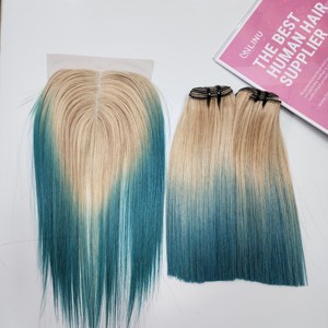 Vente en gros 100% d'extensions de cheveux à trame vietnamienne super doublement étirée, os brut non transformé, paquet de fermeture droite HD Lace Super - Product Image 1