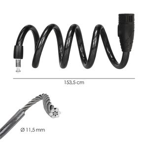 Cavo a Spirale per Bicicletta con Chiave O/ 12 mm. x 150 cm. - Product Image 2