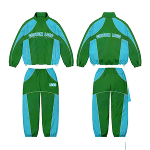 2025 Vintage Style Winter <b>Work</b> Windbreaker Printed Breathable <b>Fleece</b> Tracksuit High Quality Hooded Collar Elastic Waist Sets for - Product Image 6