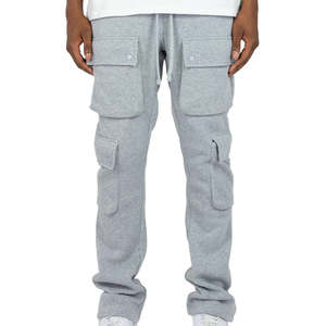 Pantalons pour hommes personnalisés décontractés avec ceinture élastique pantalons de survêtement évasés de haute qualité pantalons de sport pour hommes - Product Image 2