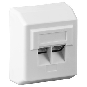 Presa di rete Cat.5e 2xRJ45 a muro bianco alpino - Product Image 1
