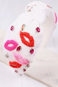 Banda de pelo de cumpleaños bordada con cuentas hecha a mano para mujer con nuevo diseño elegante de moda hermosa mirada de moda - Product Image 6