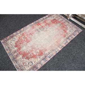 พรมวินเทจขนาด 3.6x6.1 ฟุต, พรมตุรกี, พรมขนสัตว์ลายดอกไม้สีแดง - Product Image 2