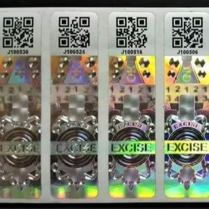 Solución de Etiquetas Digiteltech, Etiqueta de Seguridad Holográfica Plateada Personalizable, Función Holográfica Única, Código QR, a Prueba de Manipulación - Product Image 1