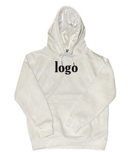 Sudadera con capucha de punto con forro de satén personalizado de alta calidad para hombres de talla grande impermeable seda bordada Anti-Shrink Technics algodón - Product Image 1